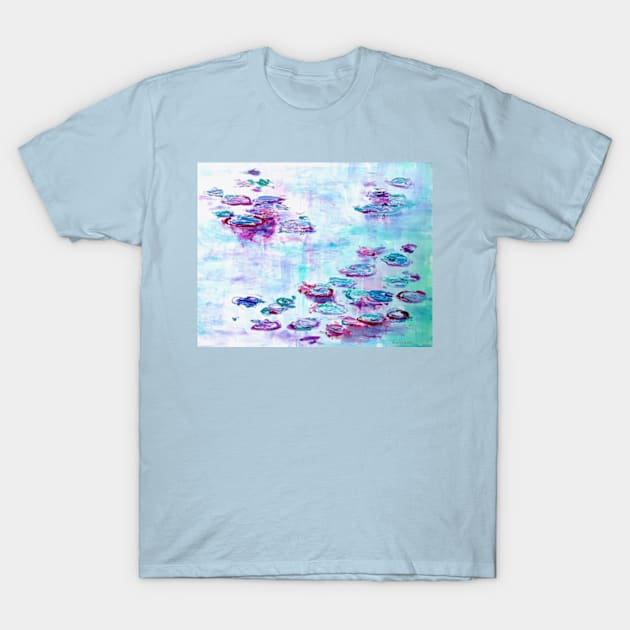 Water Lilies in White T-Shirt by EdiMatsumoto